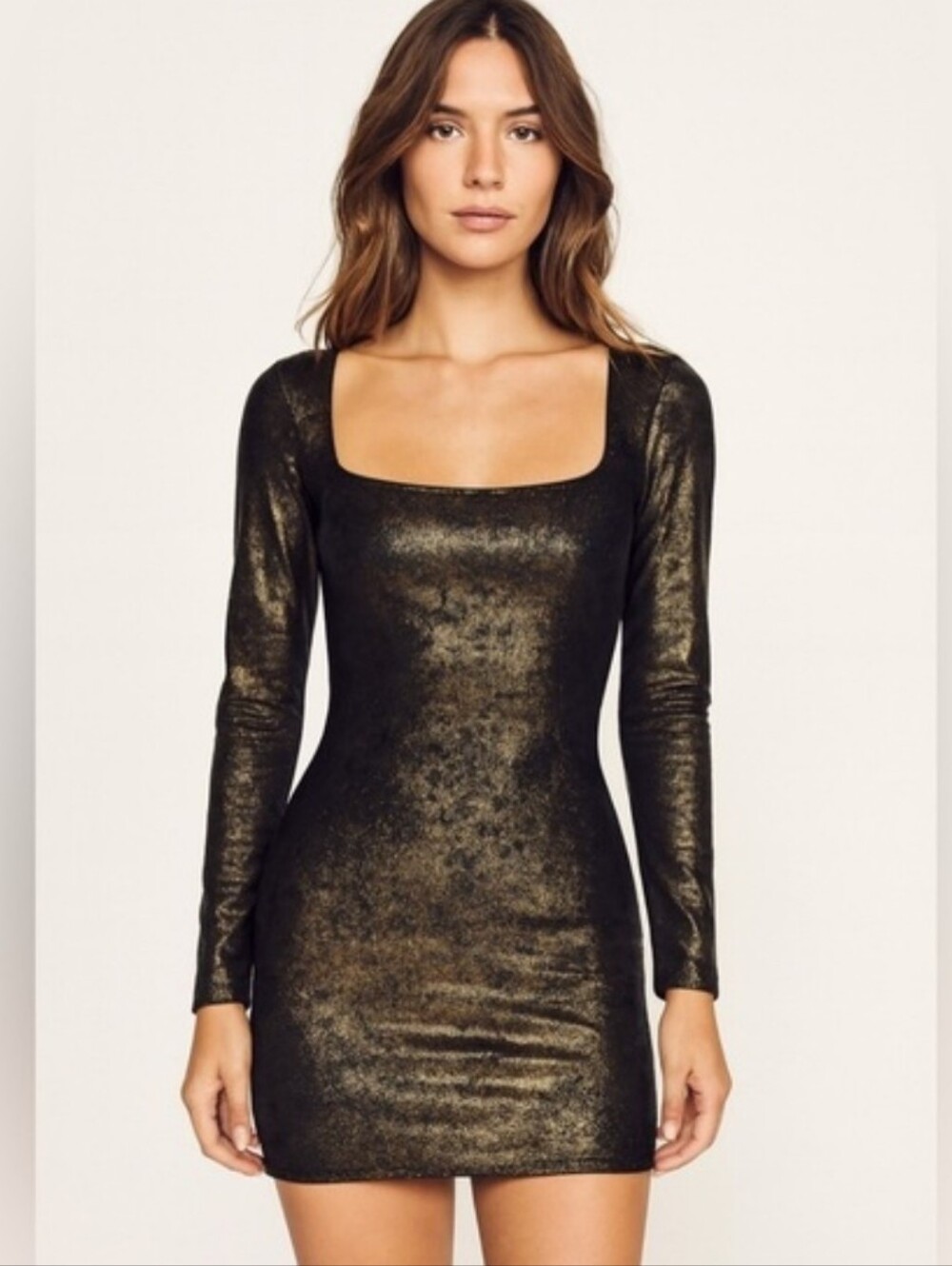 Reformation Wahl Marble Velvet Mini Dress Size 6 Edgy Holiday
